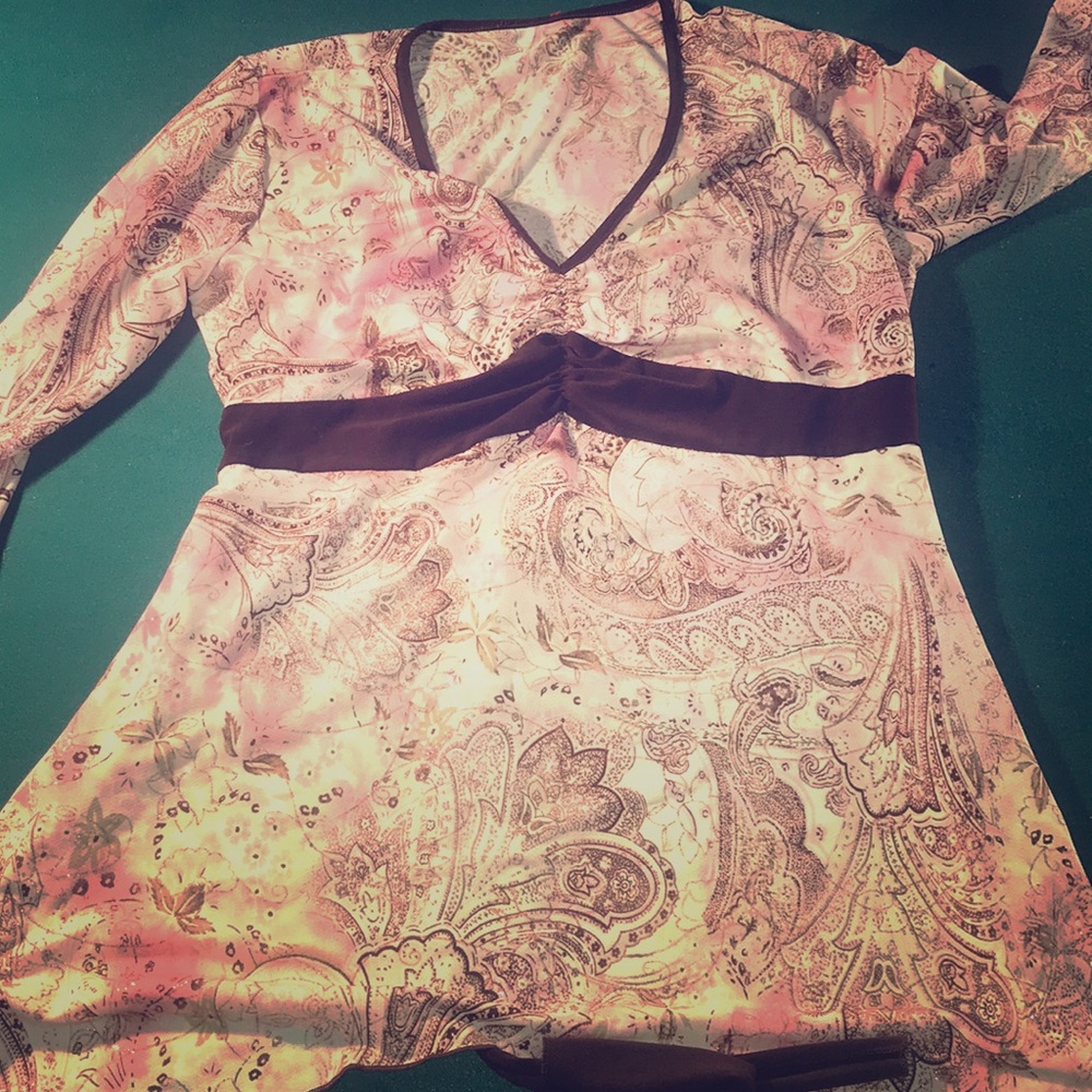 Rhinestone filled blouse, like new, great look